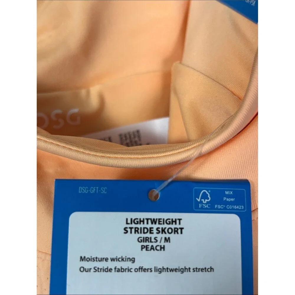 NWT New DSG Coral Performance Mid-Rise Skort Size Girls Medium 10-12